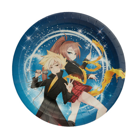 ВСЁГАЗИН Набор бумажных тарелок 6шт, аниме, 18см