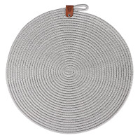 BY COLLECTION Подставка декоративная, d33см, 100% полиэстер, графит