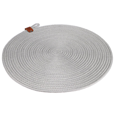 BY COLLECTION Подставка декоративная, d33см, 100% полиэстер, графит