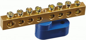 Navigator шина нул. на 1 угл. изолят.  6х9мм 8 отв. NBB-M69-8С1/B(уп. 10 шт. ц.за 1 шт.)(10!) 71165