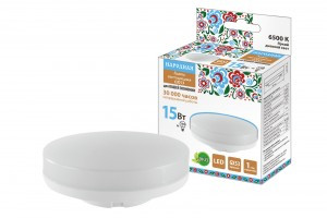TDM GX53 15W(1200lm) 6500K 6K GX53-15Вт-230В-6500К-Э 75x26 Народная (10!) SQ0340-1576
