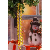 Цепь новогодняя Т182-1 1,8м Шар гран d-0.8 золото х24/624