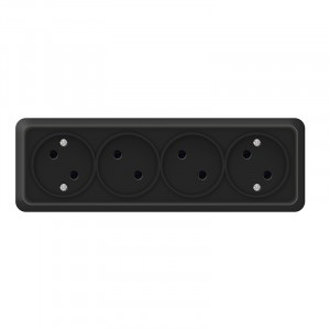 UNIVersal Олимп роз. ОУ 4 мест. черный (пласт.осн.) 2219