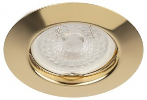 ЭРА MR16 GU5.3 ST3 GD св-к встр. d80мм (врез.d60мм) штамп, золото ИУ 5552