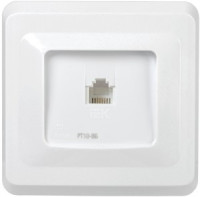 IEK ВЕГА РТ10-ВБ роз. СУ 1-ая телефонная RJ11 белый ETV10-K01-DM