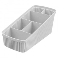 Органайзер универсальный VELVET 240х117х106 мм светло-серый флэк 434256538 Бытпласт