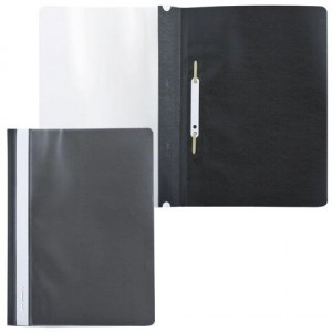 Скоросшиватель пластиковый BRAUBERG черный 220382