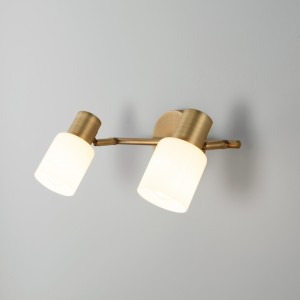 EUROSVET Бра E27 2x40W 280x150 белый/бронзовый Corso 20089/2 a049414