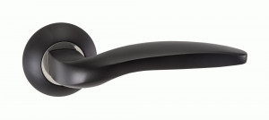 Ручка дверная компл.круг.основ. PUERTO Пиката черный/хром блестящий INAL 519-08 B/CP