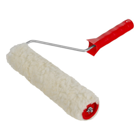 Валик "Натуральный мех", в сборе, 250 мм, D 48 мм, D ручки 6 мм, крепление шплинтом Сибртех