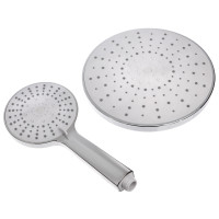 Набор леек для душа, тропическая 1 реж. d=21.5 cм, ручная 5 реж. d=12 cм, хром