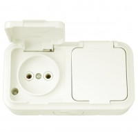 Bylectrica ПРАЛЕСКА АКВА блок (роз. 2 мест. ОУ IP54 беж., (РА16-302 беж.)