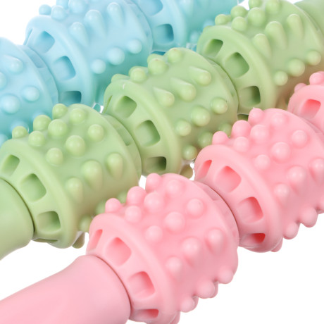 SILAPRO Массажер скалка для тела, 30х5см, PP, нерж.сталь, 3 цвета