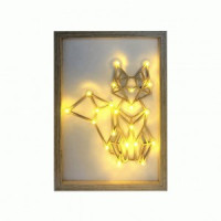 Apeyron Ночник св/д &quot;Лиса&quot;  0.5W 150lm теплый белый 3000K 2K 2хLR6 МДФ 300х200х40  12-179