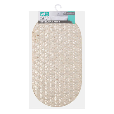 VETTA Коврик в ванну, противоскользящий, ПВХ, 65,5*34,5 см, Звёзды, 014