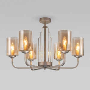 Eurosvet люстра 6x60W E14 650х650х450 мет перламутр золото Defi 60138/6 Умный дом a060906