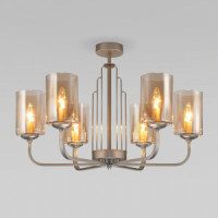 Eurosvet люстра 6x60W E14 650х650х450 мет перламутр золото Defi 60138/6 Умный дом a060906