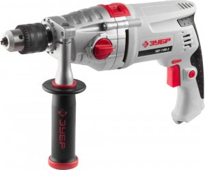 Дрель ЗУБР ударная,2скор,мет корпус редуктора,патрон 13мм zuЗДУ-1100-2 ЭРМКМ2