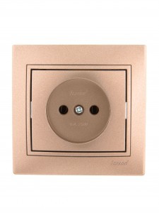 "Lezard Мира роз. СУ 1 мест. 16А коричн. металлик (керамика, корпус PC) 701-3131-121