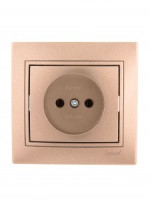 &quot;Lezard Мира роз. СУ 1 мест. 16А коричн. металлик (керамика, корпус PC) 701-3131-121