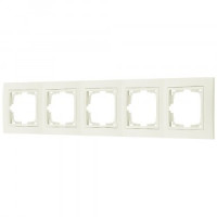 Bylectrica УЮТ рамка 5 мест. (с несъемной декор. вставкой), беж., (ЮЛИГ.735212.283-40беж.)