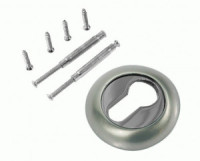 Накладка на цилиндр круг. РЕНЦ, никель матовый/никель блестящий INET 08 SN/NP