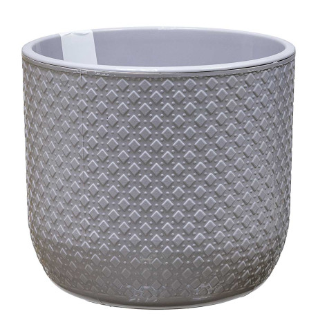Кашпо "Клевер" 4,5л Серый шелк Авеню Пласт
