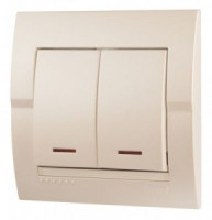 Lezard DERIY выкл. СУ 2 кл. 10А (инд.) перламутр