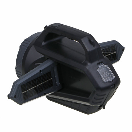 ЕРМАК Фонарь прожектор,LED,5 режимов,пластик,2400мАч,боков.фонари, красный свет, солн.батарея,Туре-С