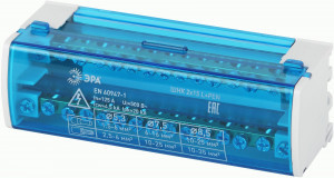 ЭРА шина ШНК 8х12 в корпусе на DIN-рейку (кросс-модуль) 2х15 L+PEN, 125А NO-224-14 43932