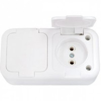 Bylectrica Роз. 2 мест. ОУ IP44, белый (РА16-221)