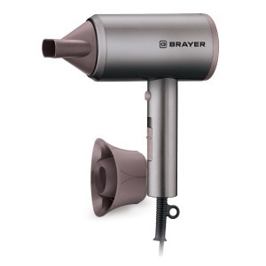 Фен BRAYER 3022BR, 1,8кВт, 2 cкорости, турборежим, концентратор, холодный воздух, шнур 1,8м