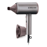 Фен BRAYER 3022BR, 1,8кВт, 2 cкорости, турборежим, концентратор, холодный воздух, шнур 1,8м
