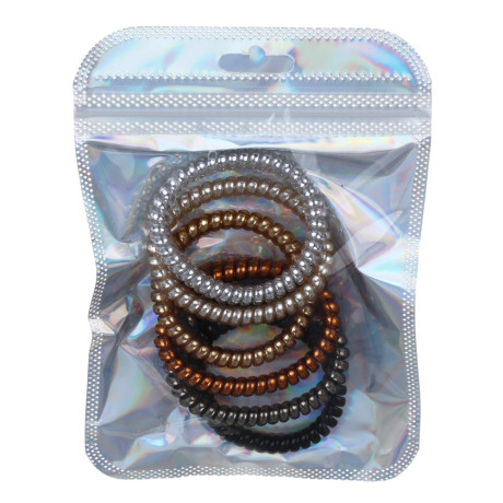 Резинки-пружинки для волос BY Русские супергерои 6шт, ТПУ, 5см, 6 цветов