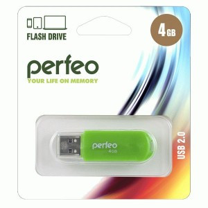 Флэш-диск USB 4GB Perfeo C03 Green
