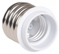 IEK Переходник с цоколя E40 на E27 белый, пластик, индивидуальный пакет ПР40-27-К02