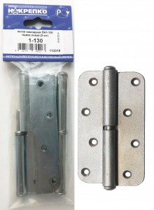 Петля накладная ПН1-130 оцинкованная левая (2 шт BL) (цена за уп) НАКРЕПКО 113318