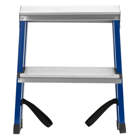 Стремянка двусторонняя 2 ступени, стальная, Сибртех