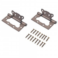 АЛЛЮР Петля накладная без врезки (2шт) 100х75 2BB MBN КОРОБКА 2,5мм графит (50,10)