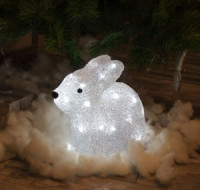 Фигура св/д ULD-M2724-032/STA &quot;Кролик&quot; 3W 32LED, белый 29x14x25см IP20 Uniel