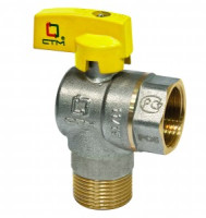 СТМ ГАЗ Кран шар. для газа угловой 1/2&quot; (вн-нар, г/ш) бабочка CGLFMB12