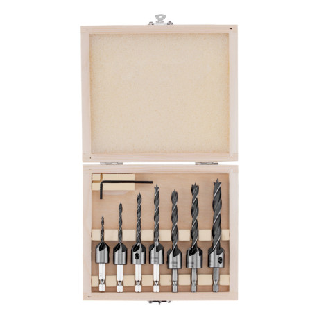 Набор сверл зенкеров по дереву, 3-10 мм, 7 шт Denzel