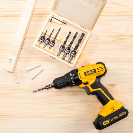 Набор сверл зенкеров по дереву, 3-10 мм, 7 шт Denzel