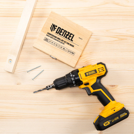 Набор сверл зенкеров по дереву, 3-10 мм, 7 шт Denzel