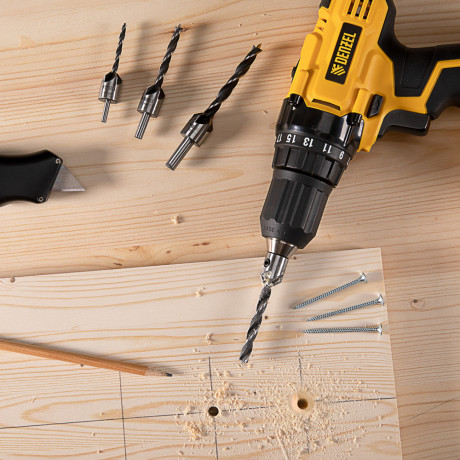 Набор сверл зенкеров по дереву, 3-10 мм, 7 шт Denzel