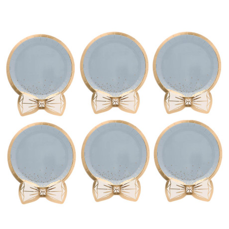 Тарелка фигур Свадьба LUX Peach 6шт, 25см в асс