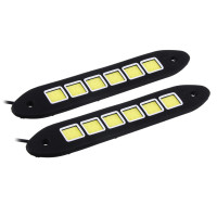 ЕРМАК Дневные ходовые огни, LED 36шт, гибкий резин. корп., 180мм, 12V, белый, 2шт.