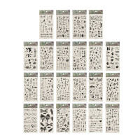 Тату переводные, тм ГАЛАМАРТ, 10x20 см, 21 дизайн