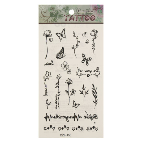 Тату переводные, тм ГАЛАМАРТ, 10x20 см, 21 дизайн