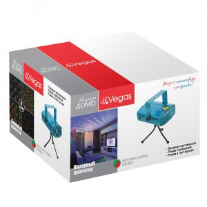 VEGAS Лазерный проектор, 4 типа проекций, 2 режима работы, 220v 55107